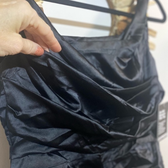 Express Satin Black Mini Dress - Picture 10 of 15